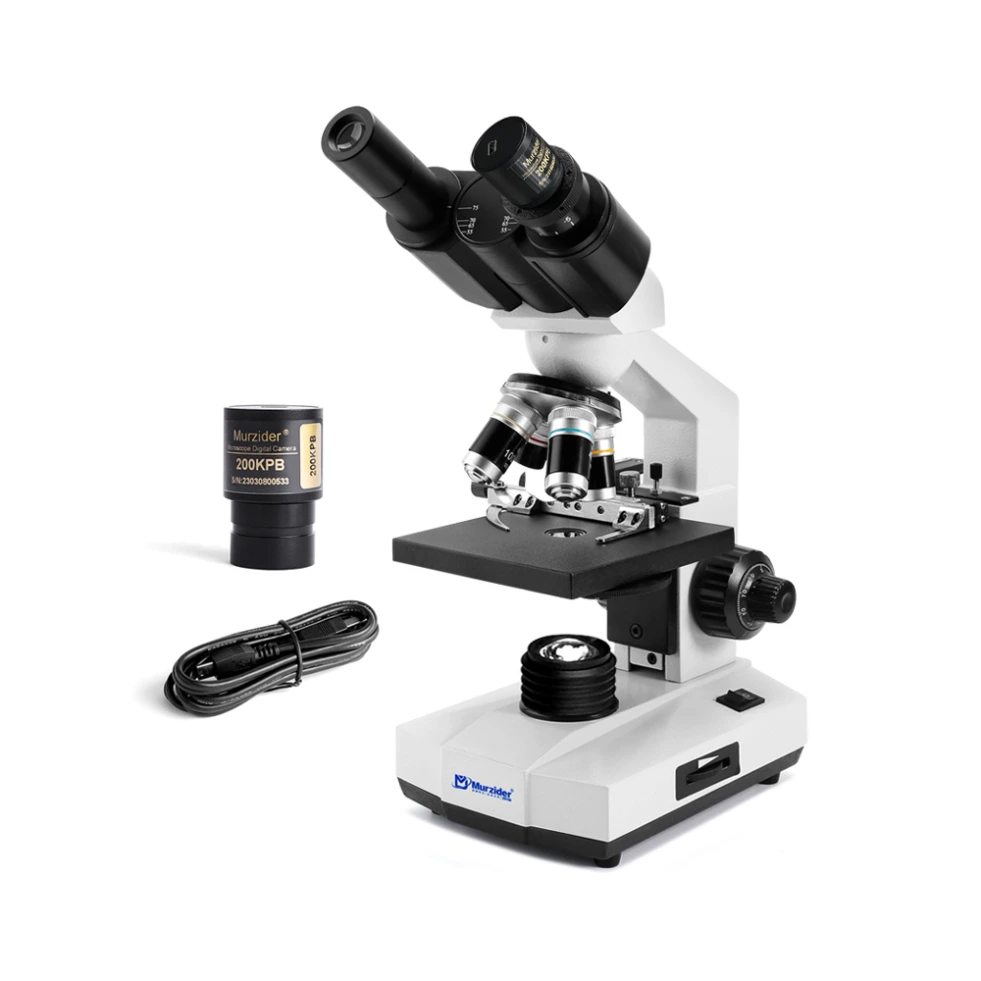 Research Grade Biological microscope (Binocular)+ 200W Electron Eyepiece